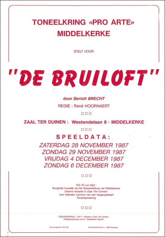 De Bruiloft affiche L